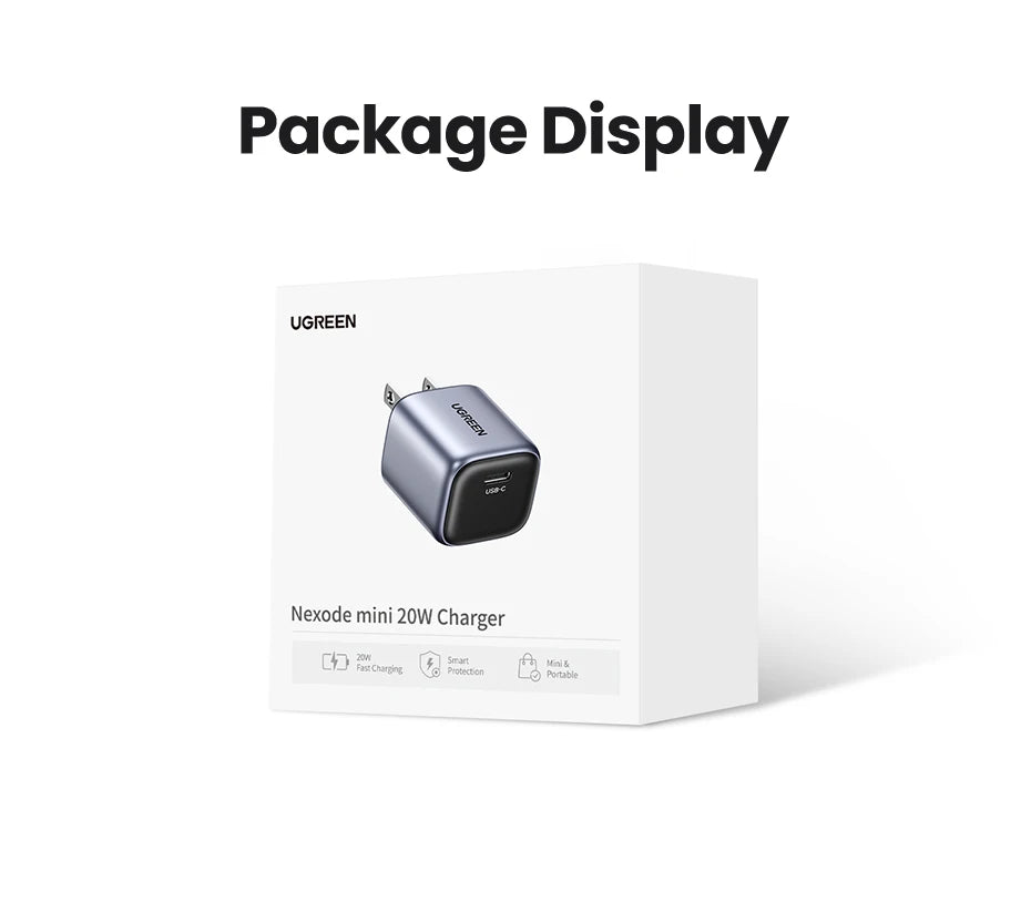 20W GaN USB-C Fast Wall Charger for Smartphones - 19