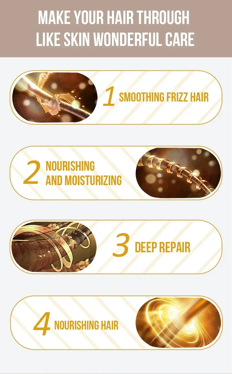 Keratin Collagen Deep Repair Hair Mask for Frizzy Damaged Hair