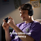 Active Noise-Canceling Wireless Bluetooth Headphones with 75H Battery