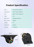 AHD 1080P 170 Degree Fisheye Car Front Side Rear View Backup Camera