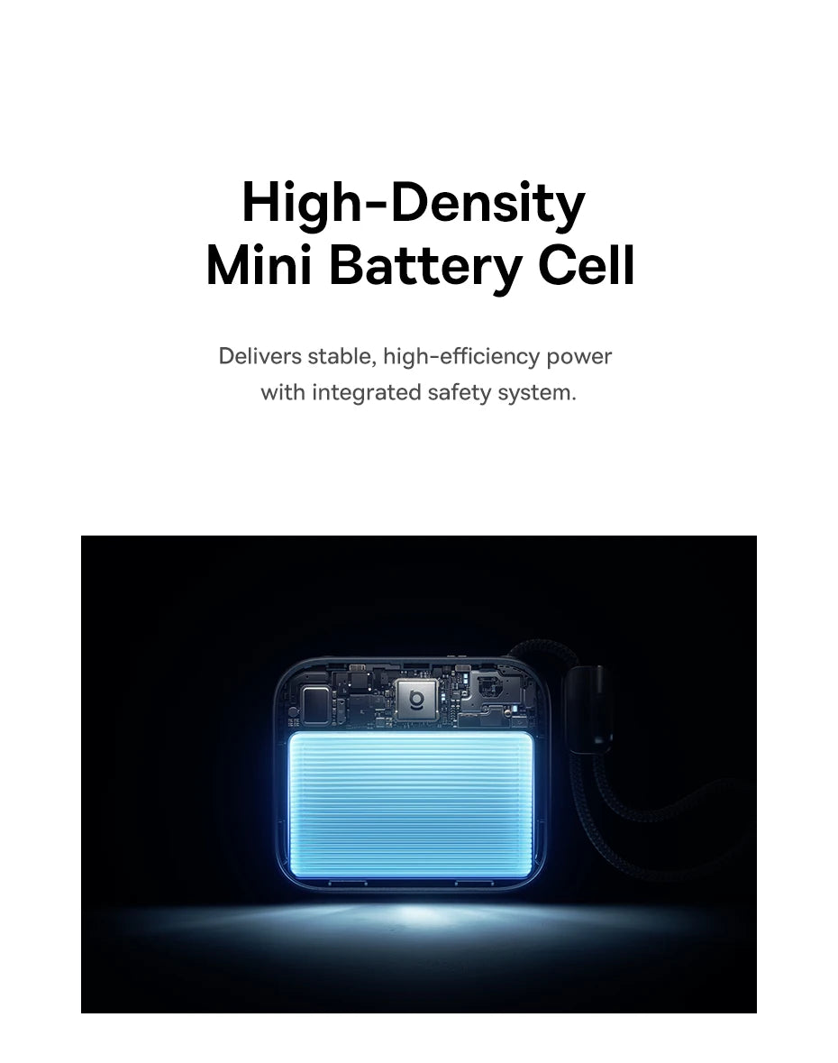 45W Mini Portable Power Bank with Built-in USB-C Cable 10000mAh