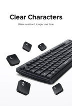 Ultra-Slim 2.4G Wireless 104-Key Full-Size Keyboard