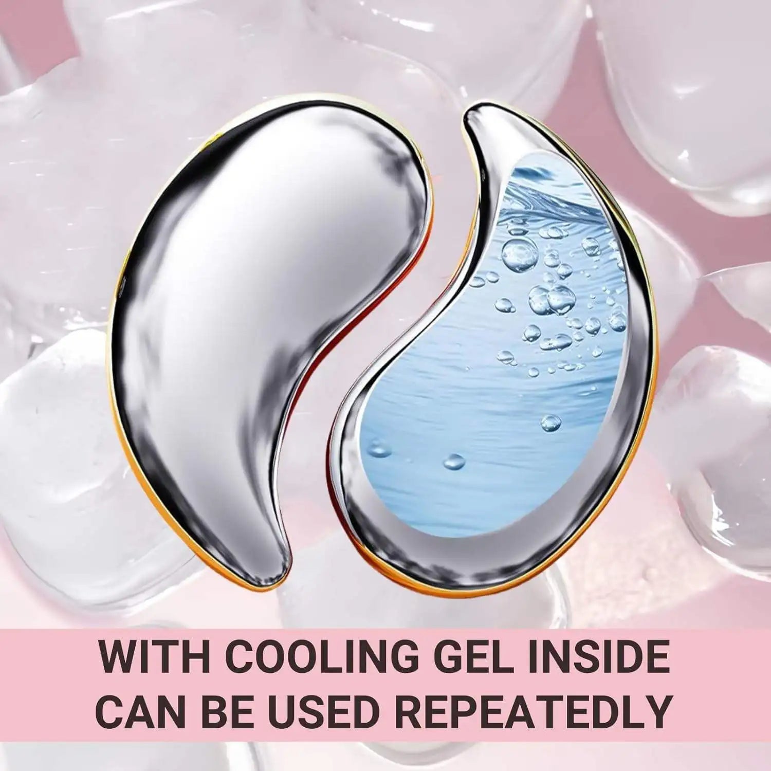 Reusable Stainless Steel Cooling Eye Pads for Puffiness - 2