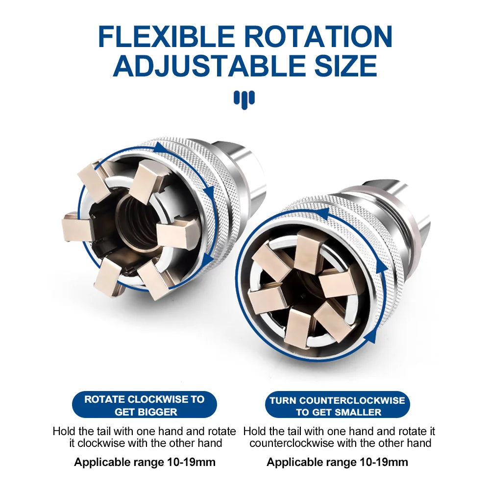 Universal Adjustable Socket Wrench Tool Set for Bolts and Nuts - 3