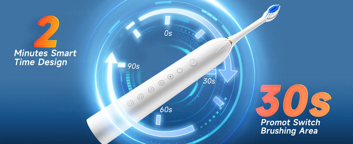 Rechargeable Sonic Electric Toothbrush with 6 Cleaning Modes