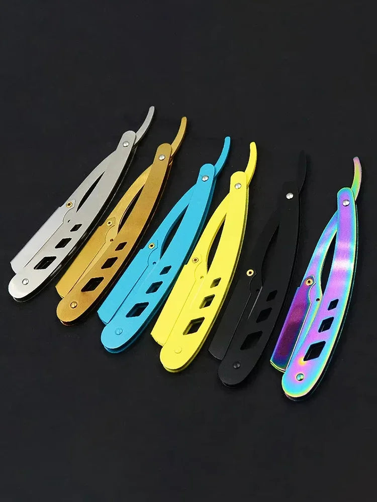 Professional Straight Edge Folding Barber Razor for Hair Shaving - 8
