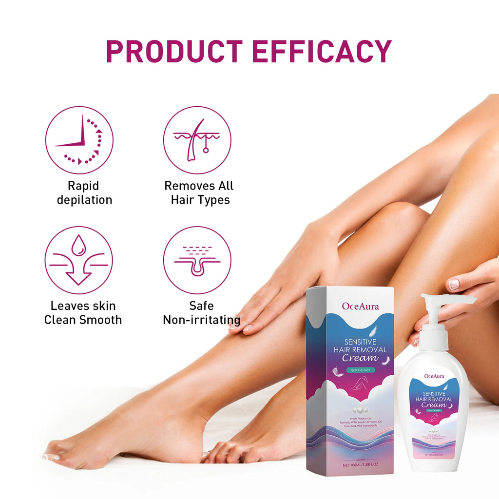 Painless Depilatory Cream for Quick Hair Removal
