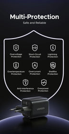 45W GaN USB-C Fast Wall Charger for Smartphones and Tablets