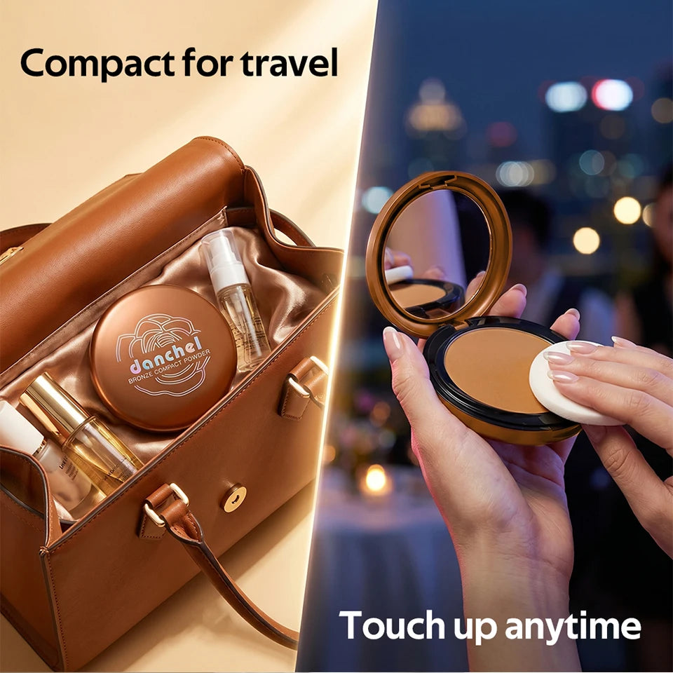 Matte Pressed Bronzing Powder for Contouring and Oil Control