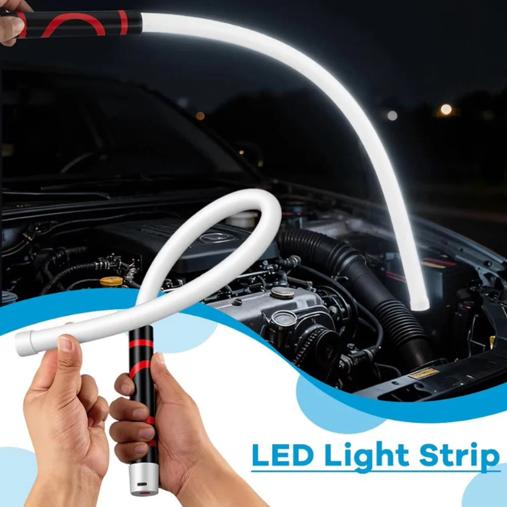 Flexible Silicone LED Work Light Rechargeable USB-C Handheld Flashlight