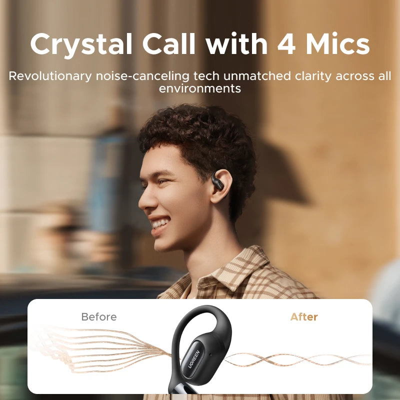 Open-Ear Wireless Bluetooth Sport Earbuds with Charging Case - 2