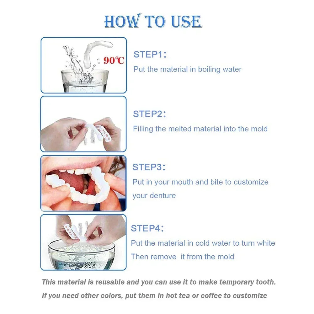Snap-On Temporary Cosmetic Teeth Veneer Kit