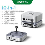 40Gbps Docking Station with M.2 NVMe SSD Case for Mac Mini