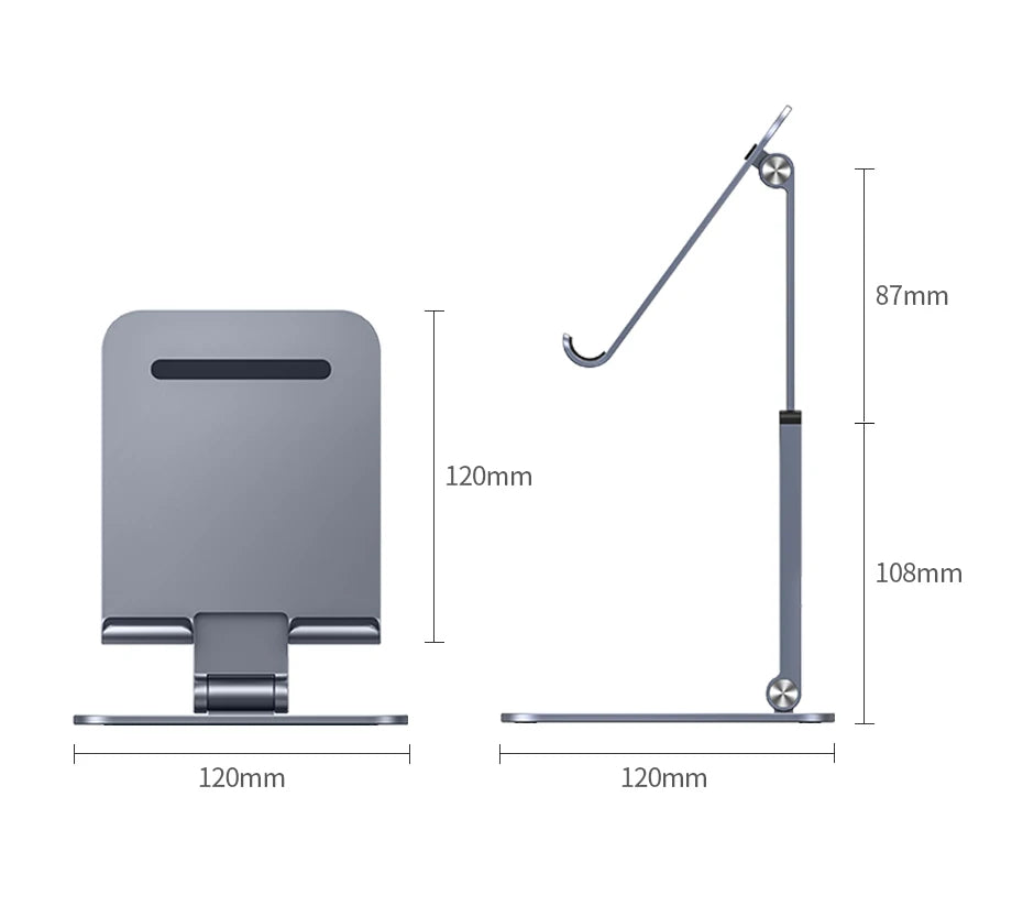 Adjustable Aluminum Desktop Tablet and Phone Stand - 24