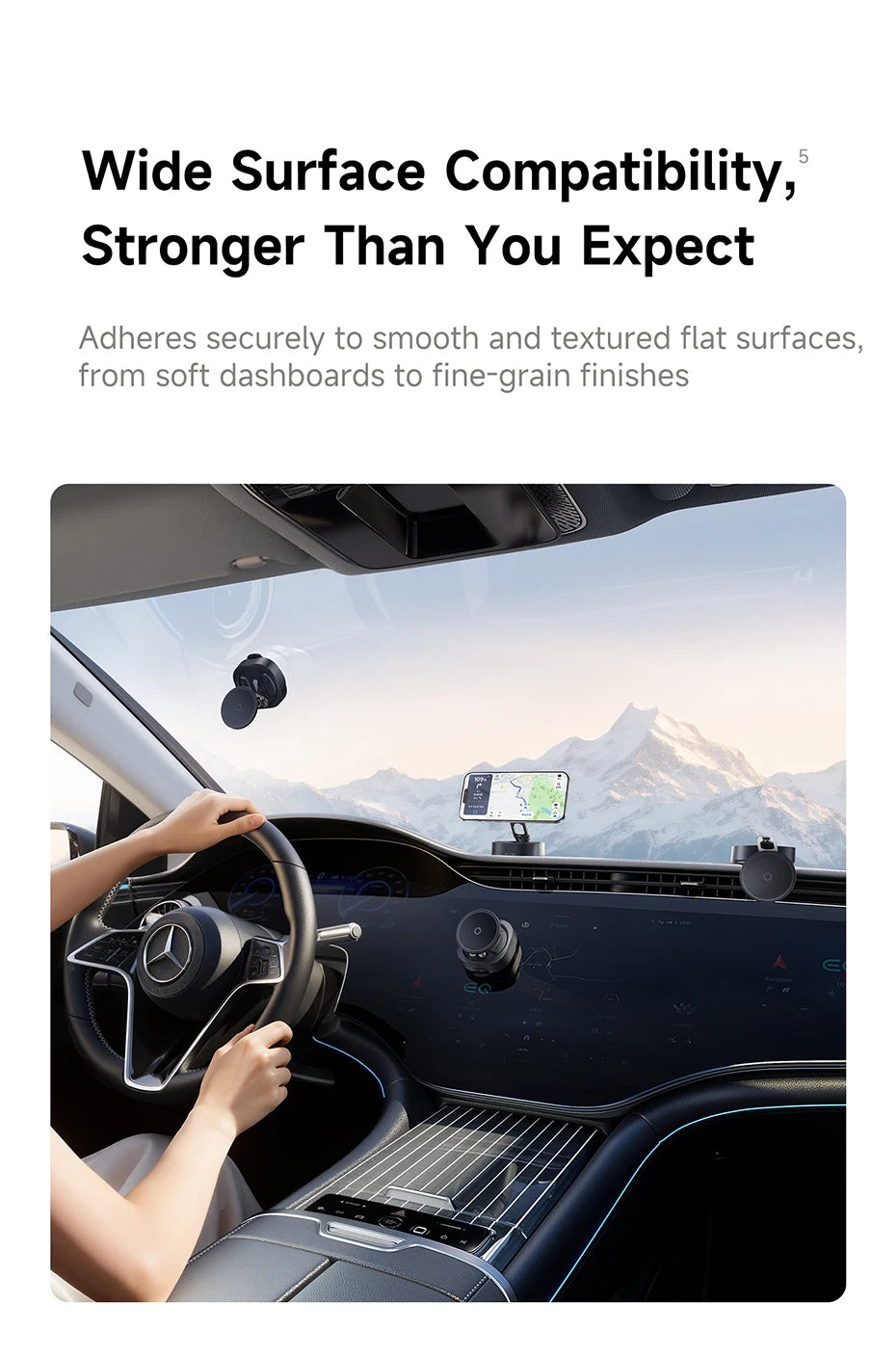 Magnetic Suction Cup Car Phone Mount with 720° Adjustable Rotation - 17