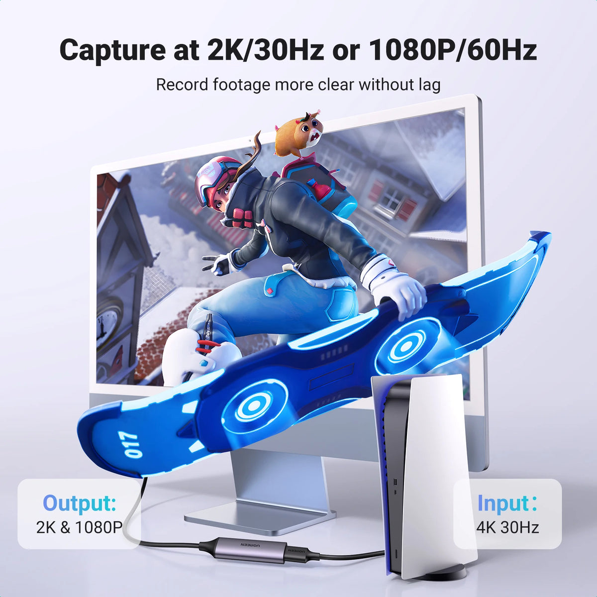 HDMI to USB-C Video Capture Card for Live Streaming and Recording