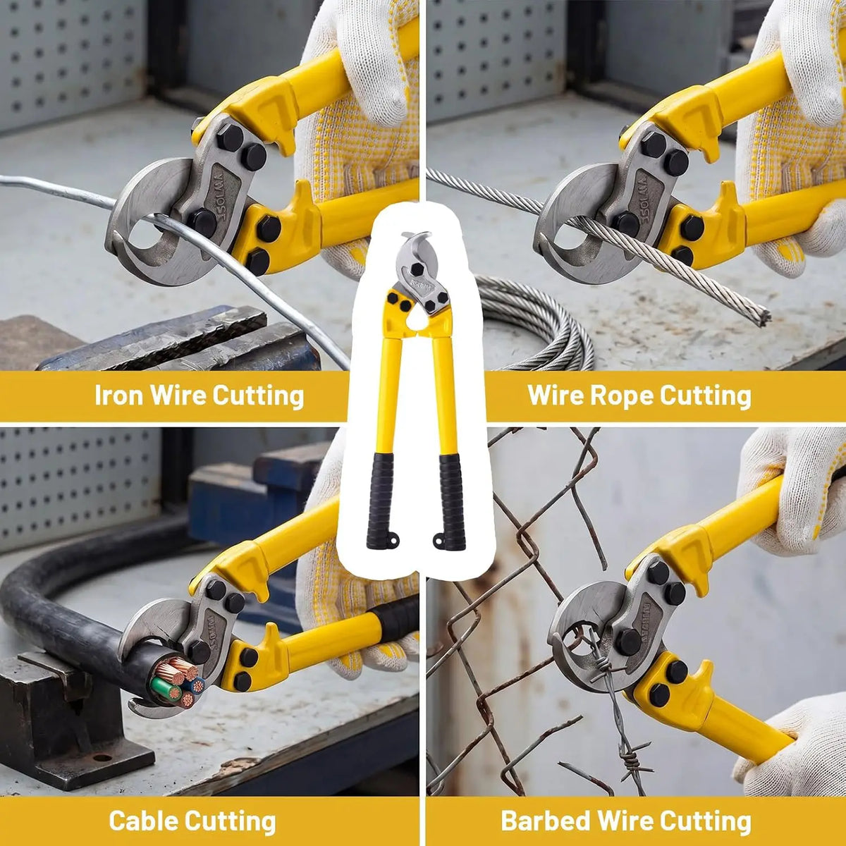 14-Inch Heavy-Duty Manual Cable Cutter for Copper and Aluminum Wire