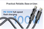 100W USB-C to USB-C Fast Charging Cable with LED Power Display