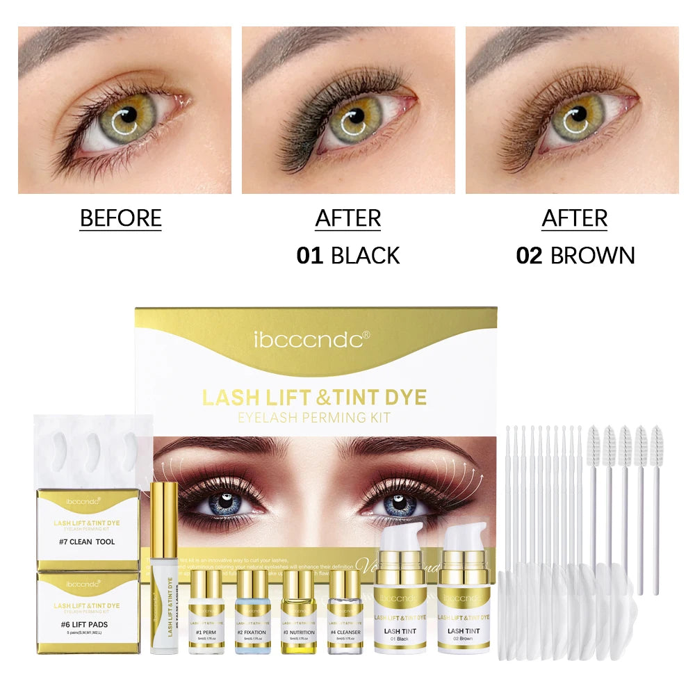 Professional Eyelash Lift and Eyebrow Tinting Kit