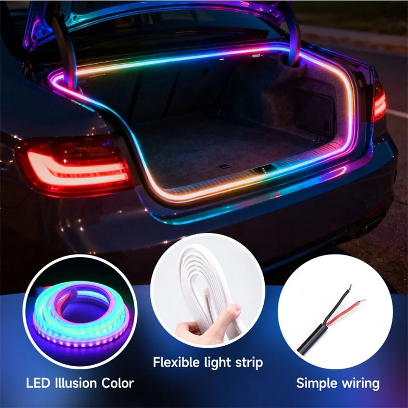 12V 4 Meter RGB LED Trunk Ambient Light Strip with App Control