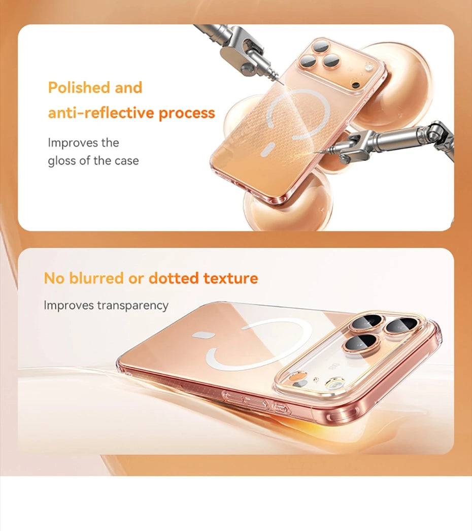Magnetic Transparent Protective Case for iPhone