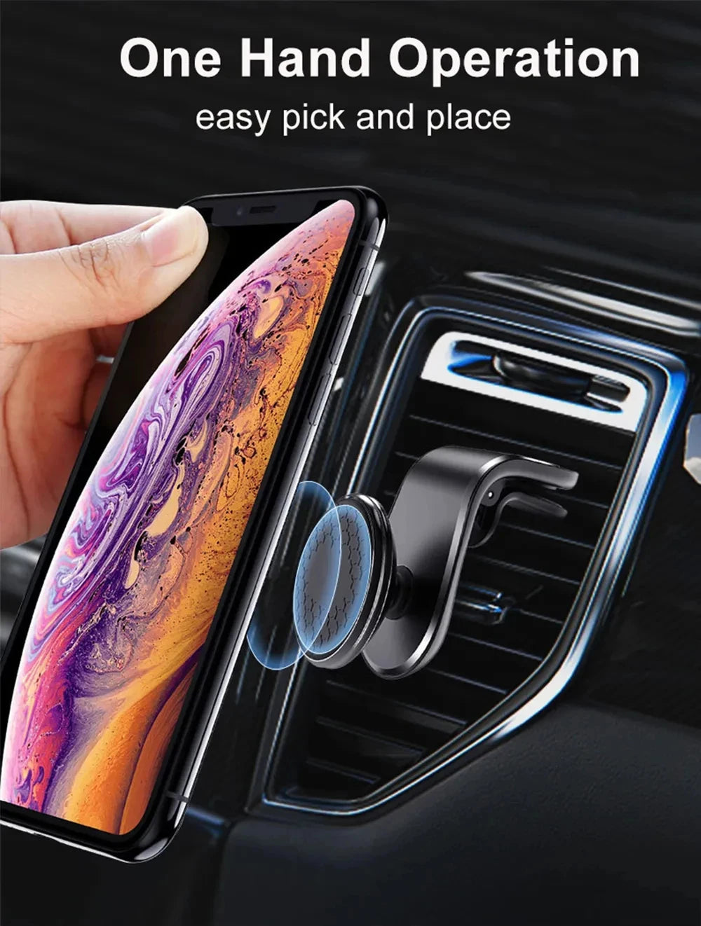360 Degree Rotating Magnetic Air Outlet Car Phone Holder