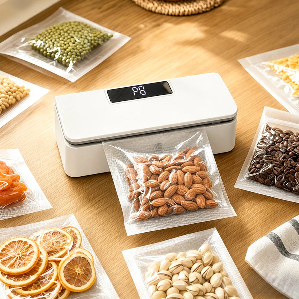 Rechargeable Portable Food Bag Sealer with Cutter