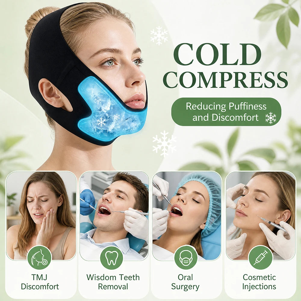 Hot and Cold Gel V-Line Face Lifting Bandage - 8