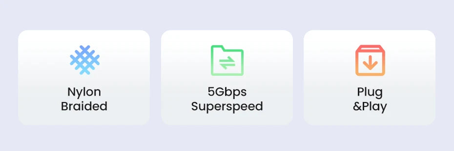 USB C to Micro-B 3.0 Data and Charging Cable - 8