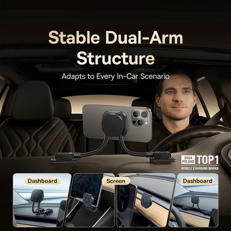 Magnetic Foldable Car Phone Holder for Dashboard