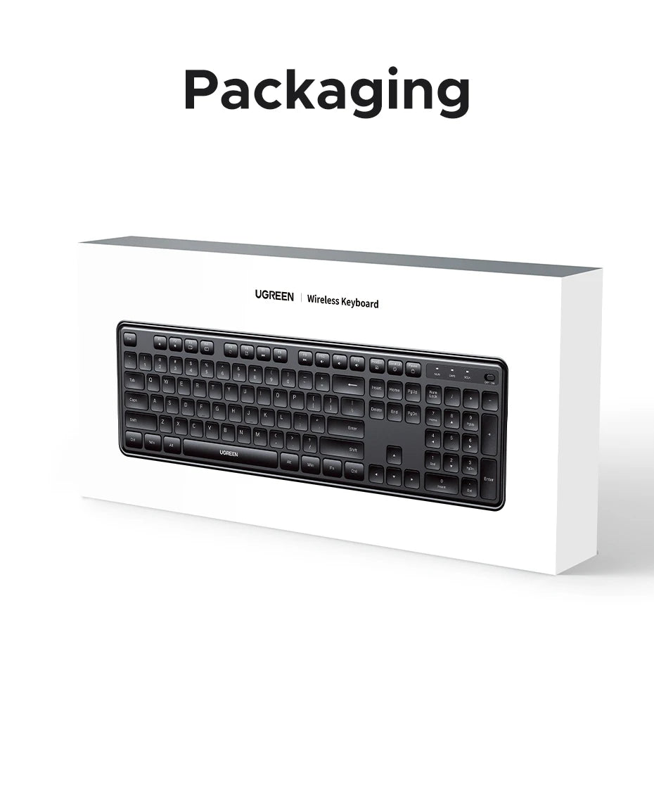 Ultra-Slim 2.4G Wireless 104-Key Full-Size Keyboard - 30