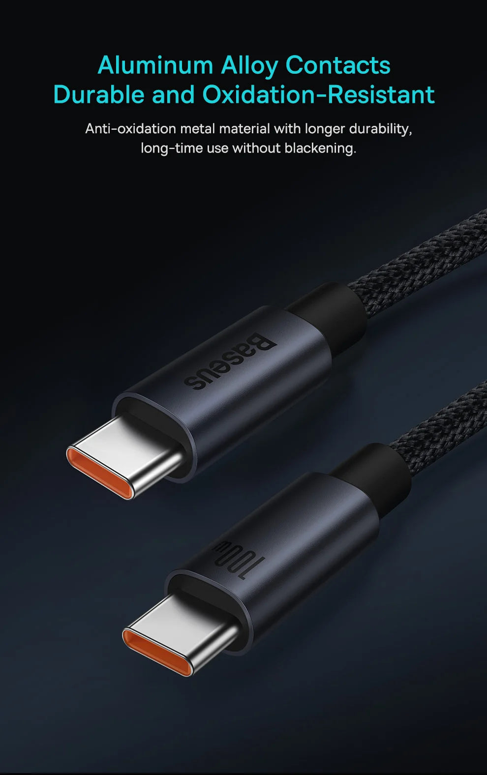 100W USB-C to USB-C Fast Charging Data Cable