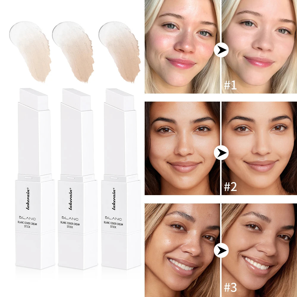 Full Coverage Cream Foundation Stick with Detachable Brush