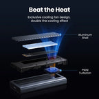 40Gbps USB4 M.2 NVMe SSD Enclosure with Cooling Fan