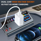 200W 12V/24V to 220V Car Power Inverter with 9 Charging Ports