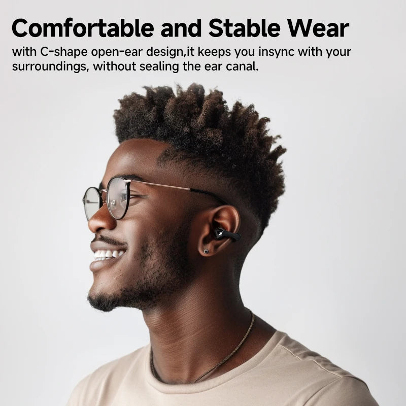 Open Ear Wireless Bluetooth 5.4 Earbuds with ENC Mic - 2