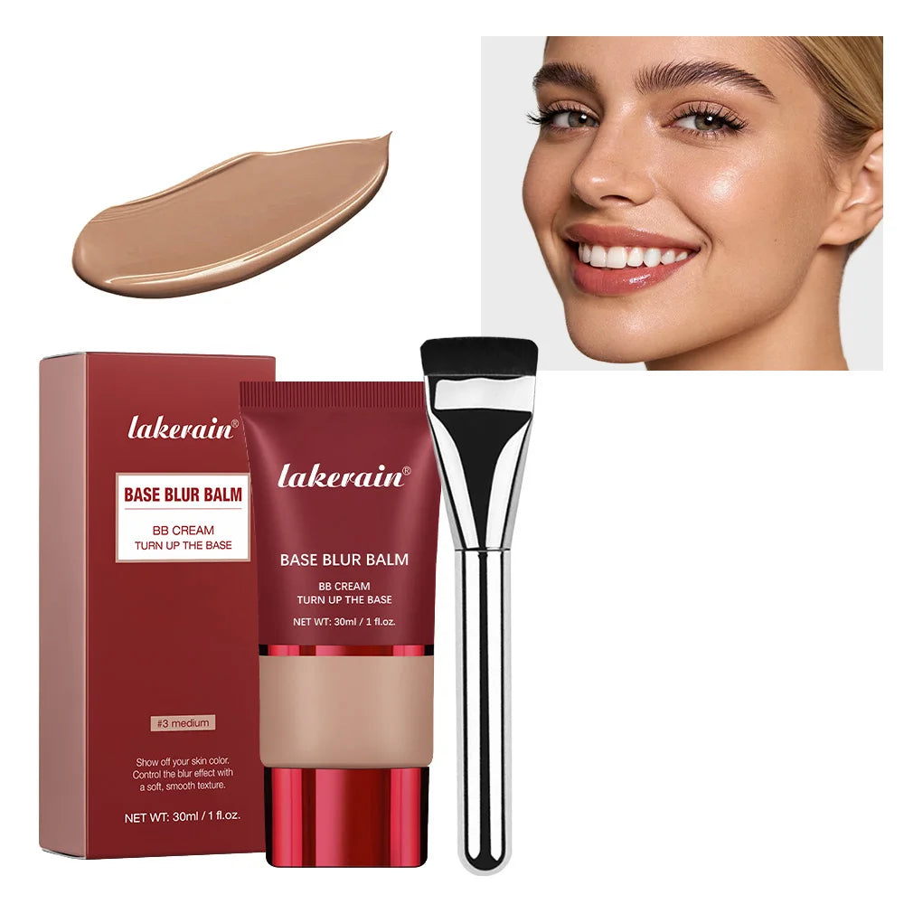 Blurring Makeup Primer and Foundation Balm with Applicator Brush - 25