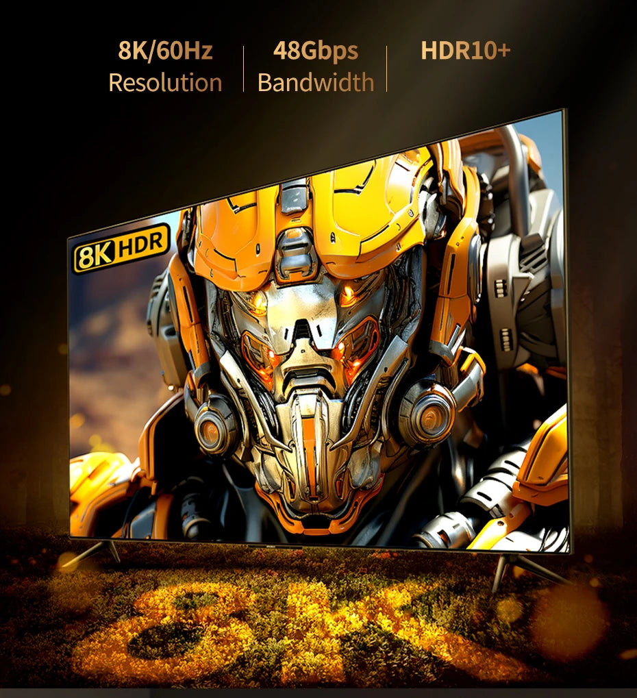 8K Ultra High Speed HDMI 2.1 Cable 48Gbps
