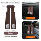 Suede Leather Car Glove Box Hanging Hook for Handbags and Accessories