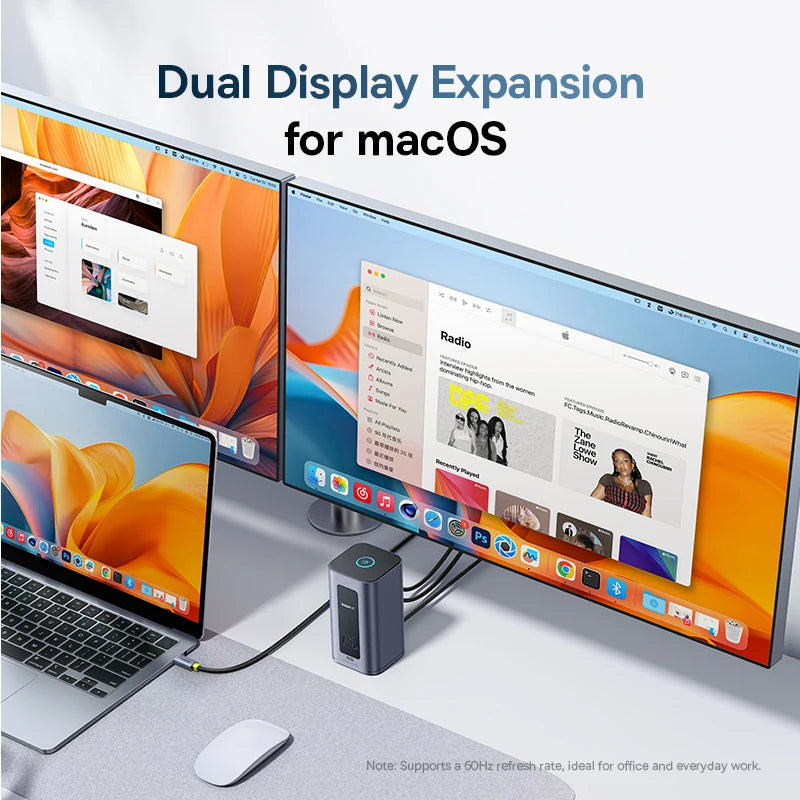 12-in-1 USB-C Docking Station for MacBook and Windows Laptops