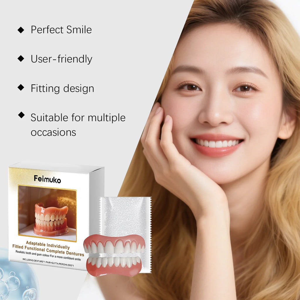 Temporary Cosmetic Denture Set for Smile Enhancement