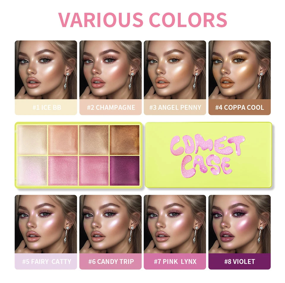 Cream Highlighter and Contour Palette - 13