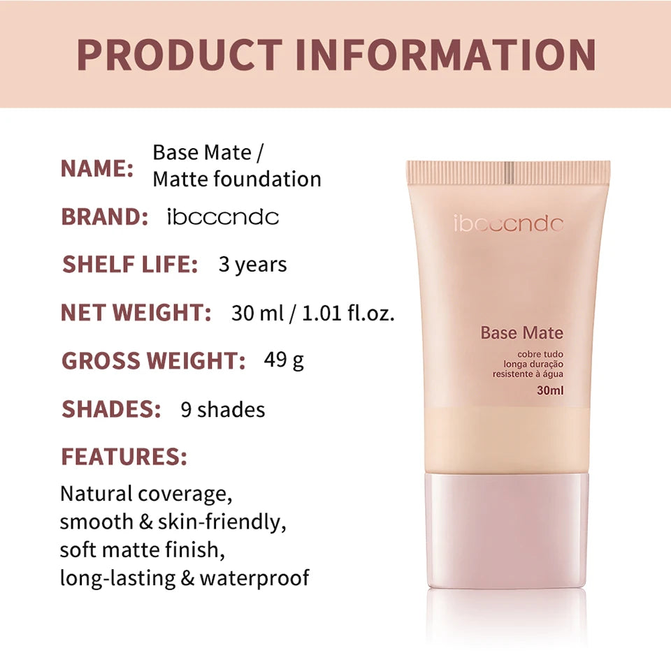 Long-Lasting Waterproof Matte Liquid Foundation - 18