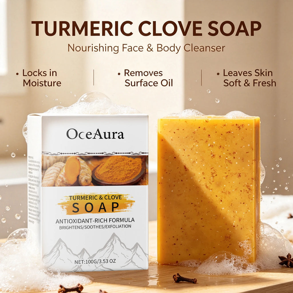 Turmeric and Clove Exfoliating Soap Bar for Face and Body