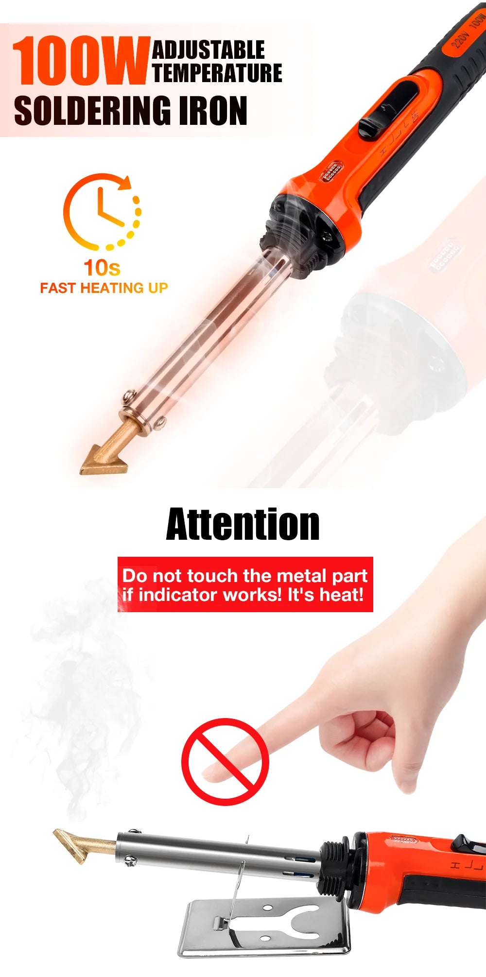 Plastic Repair Welding Iron Tool for Car Bumpers and Leather