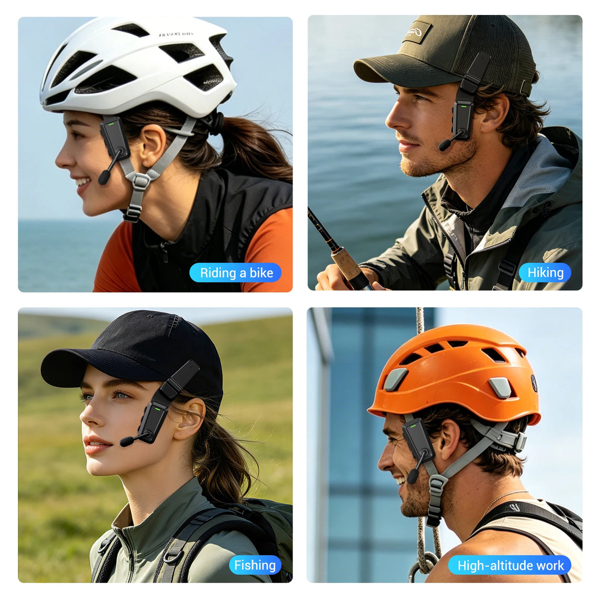 Bluetooth 6.0 Motorcycle Helmet Intercom Headset