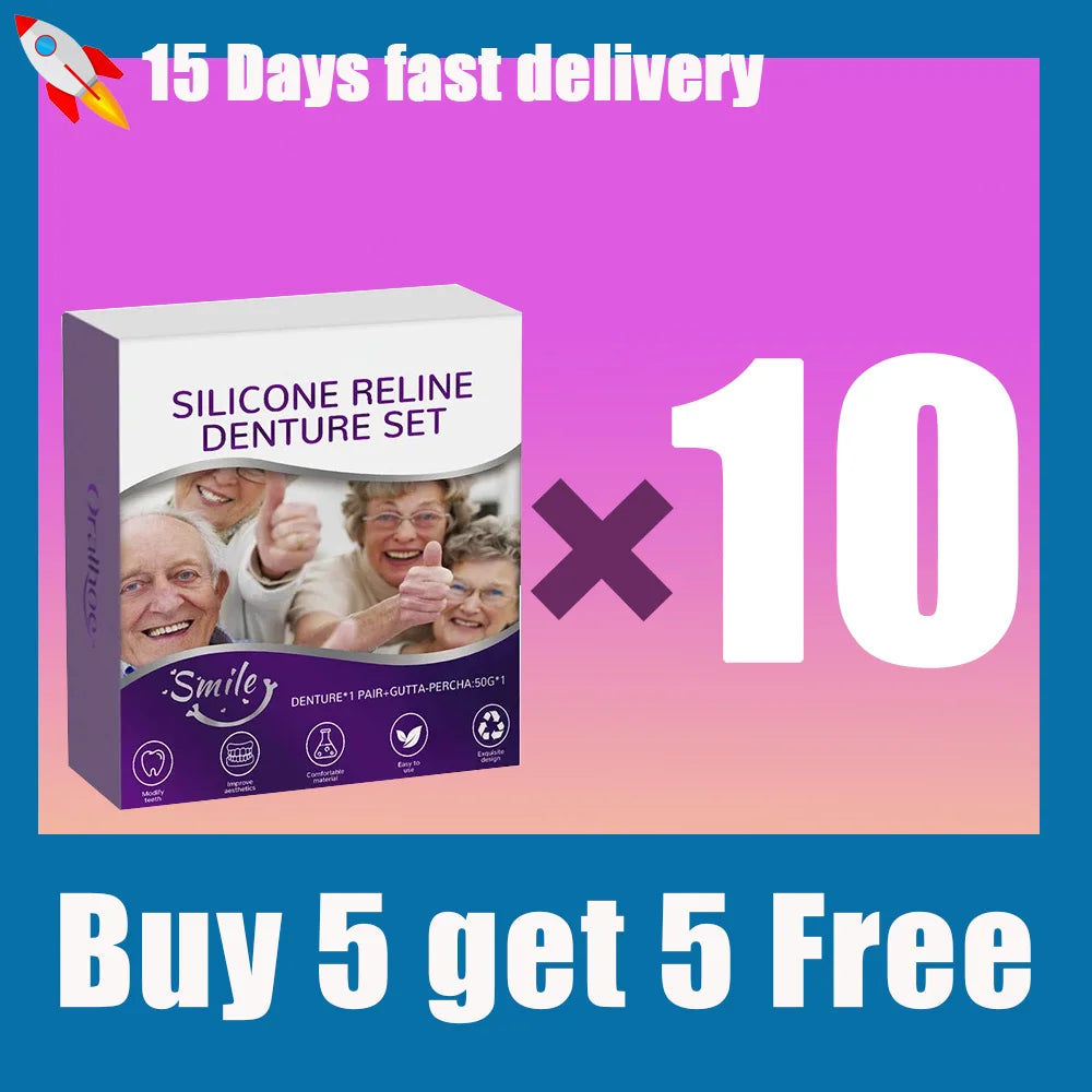 Silicone Reline Denture Set for Comfortable Fit