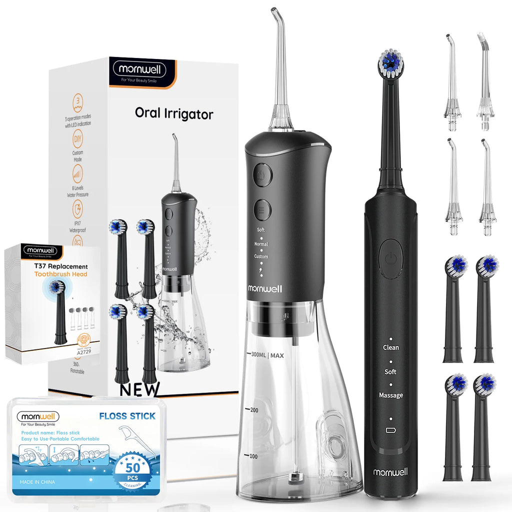 2-in-1 Oral Irrigator and Sonic Electric Toothbrush Kit