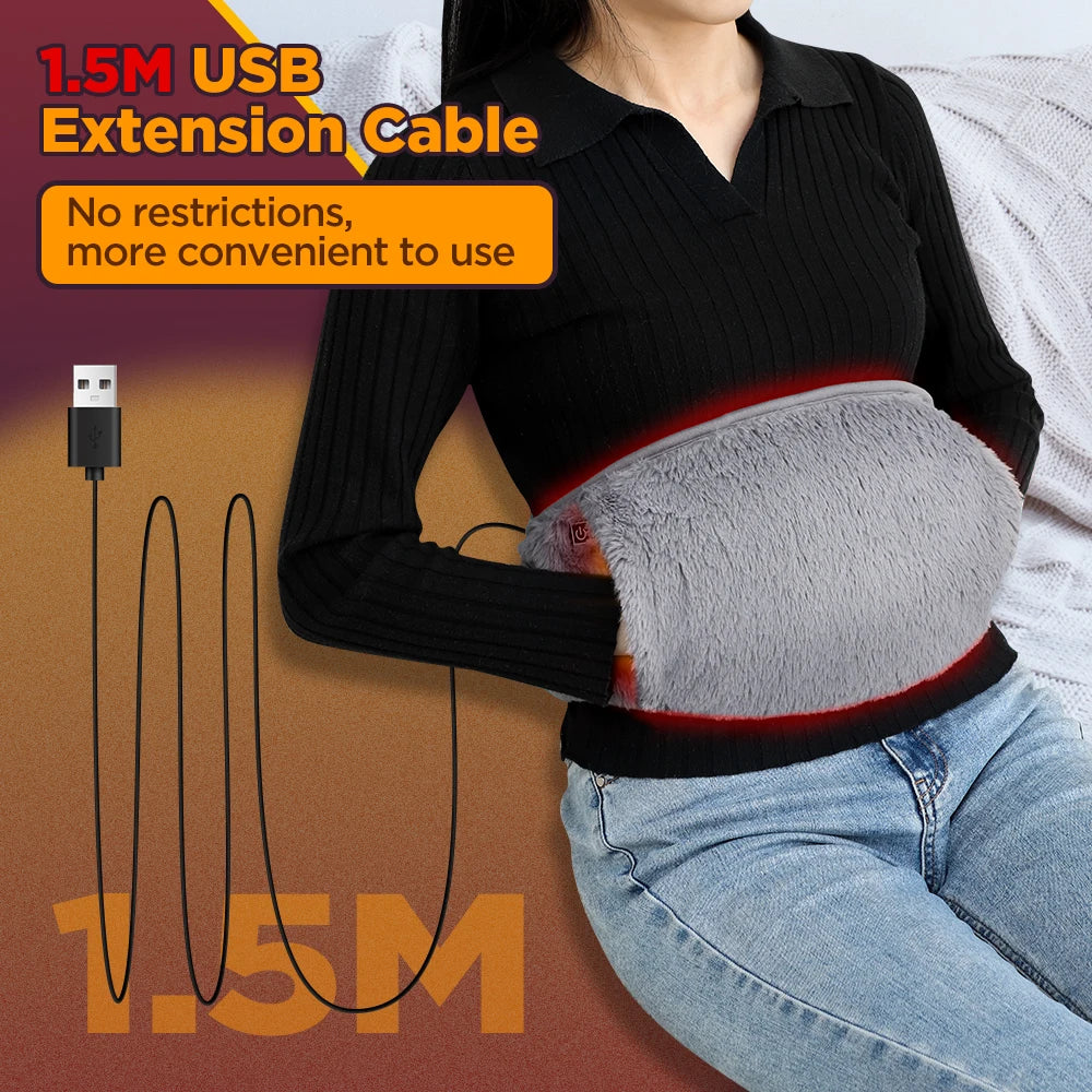 Electric Heated Waist Warmer Belt for Pain Relief