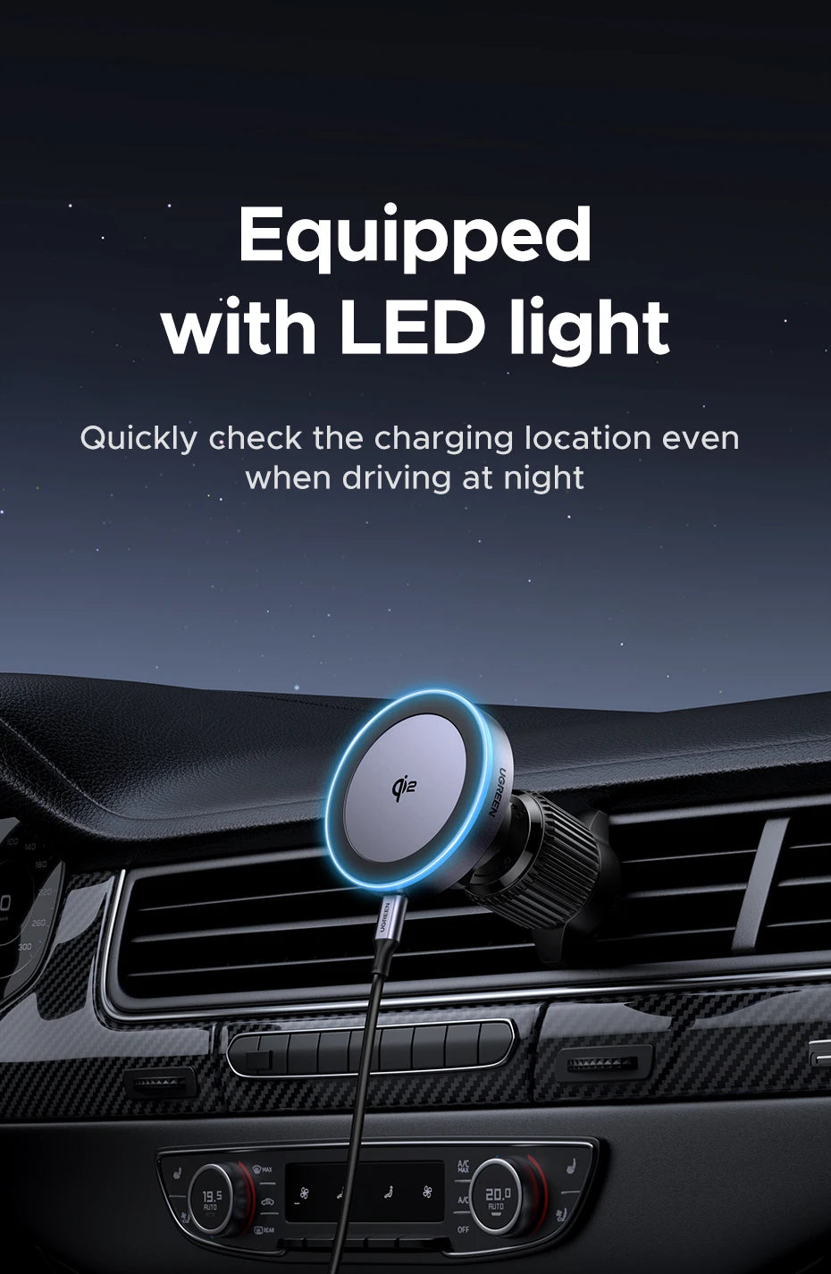 Magnetic Wireless Car Charger for iPhone